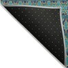 Teal Blue And Navy Blue Quatrefoil Washable Indoor Outdoor Area Rug - 4 of 4