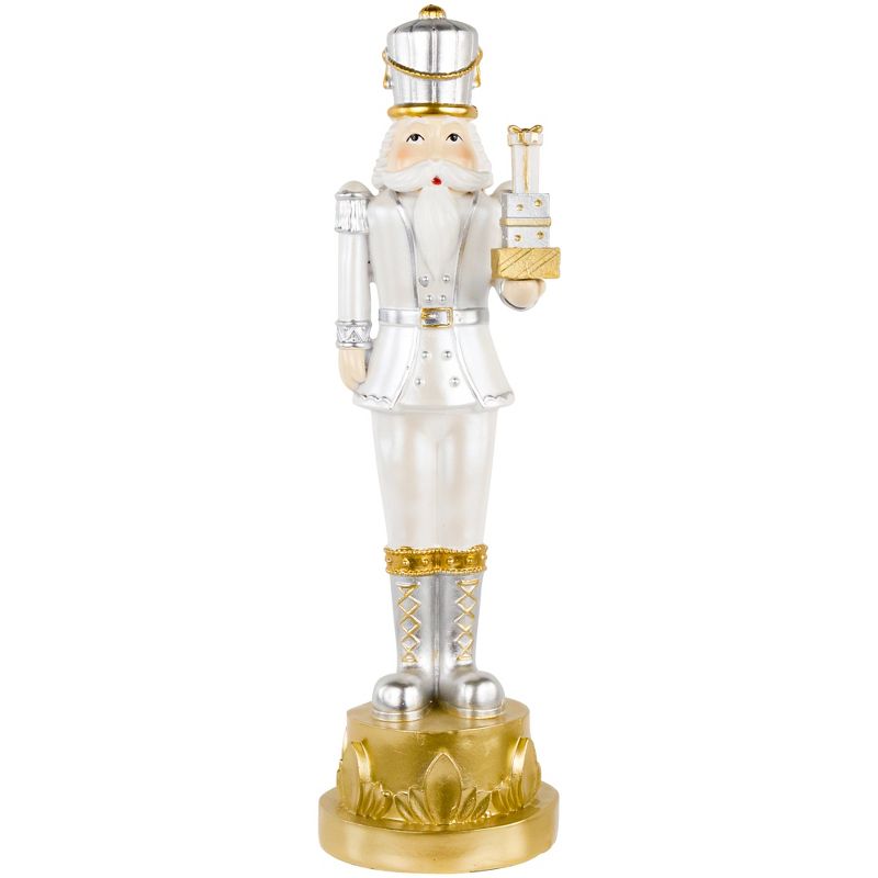 Northlight 13.5" Gold Metallic Christmas Nutcracker with Gifts, 1 of 8