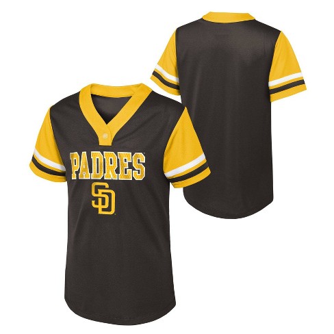 MLB Team Apparel Youth San Diego Padres Yellow Colorblock Shorts