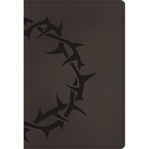 ESV Large Print Compact Bible, Red Letter (Trutone, Charcoal, Crown Design) - by  Esv Bibles (Leather Bound) - 1 of 1