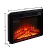 Electric Fireplace Insert with Ultra Thin Heater & Realistic Flame, 18" & 23" Recessed Firebox for Living Room-3irtyhousy - 4 of 4