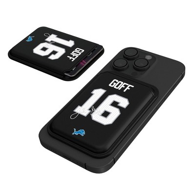 Keyscaper NFL Detroit Lions Players Game Tactic Black Magnetic Credit Card Wallet
