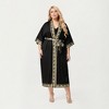 Anna-Kaci Lounge Women's Plus Size Long Robe with Decorative Trim Detailing and Soft Flowing Fabric - 2 of 4