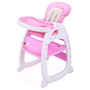 Yinvani Multipurpose Adjustable Highchair, Baby Toddler Dinning Table with Feeding Tray and 5-Point Safety Buckle - 1 of 4