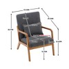 CAVINAS Accent Chairs for Bedroom, Modern Accent Chair, Solid Wood Padding Lounge Armchairs With One Pillow for Living Room, Guest Room - 3 of 4