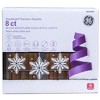 GE StayBright Random Sparkle 8-Count 96 LED Snowflake Icicle Lights Warm White - 4 of 4