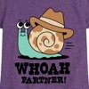 Girls' - Instant Message - Whoah Partner Snail Cowboy Fitted Short Sleeve Graphic T-Shirt - 2 of 4