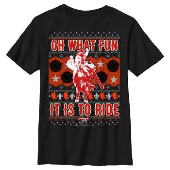 Boy's Professional Bull Riders Oh What Fun it is to Ride Sweater Print T-Shirt