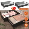 NewHome 2Pcs Under Bed Storage Containers with 360° Rotatable Wheels, Dustproof Cover & Clear Window BLACK - 4 of 4