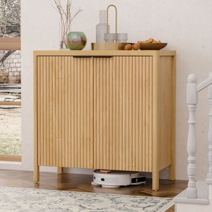 Hommpa 31" 2-Door Fluted Buffet Sideboard Cabinet Multipurpose Dining Room Organizer - 1 of 4