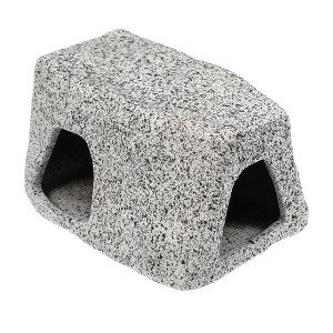 Unique Bargains Ceramic Aquarium Hideaway Rock Cave Fish Tank Decoration Gray 3.15''x2.20''x1.77'' - 1 of 4