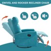Manual Recliner Chair, 360° Swivel Rocker Recliner for Small Space, Fabric Glider Recliner Nursery Chair, Rocking Recliner Chair for Living Room - 3 of 4