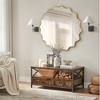 Beautyolove 27.5 in. W x 27.5 in. H Round Sunburst Wall Mirror Scalloped Decorative Mirror Framed in Gold - 3 of 4
