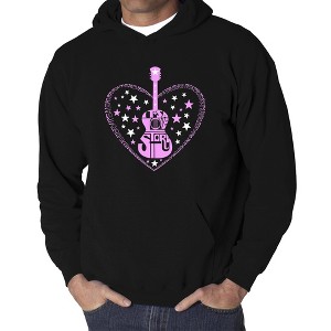 LA Pop Art It's A Love Story - Men's Word Art Hooded Sweatshirt - 1 of 4