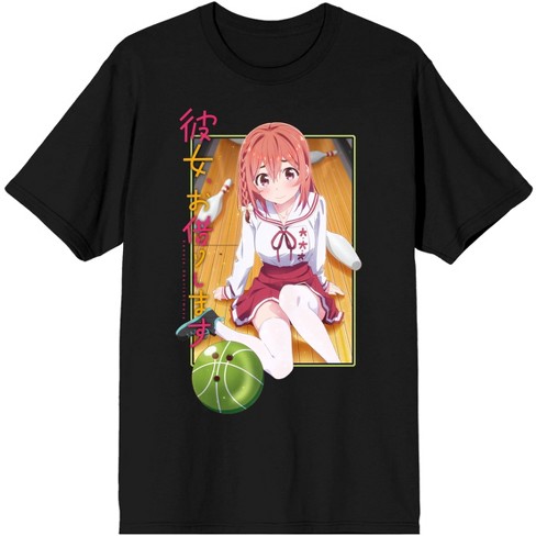 Sumi Rent-a-girlfriend Anime Cartoon Character Mens Black Graphic Tee Shirt-medium  : Target