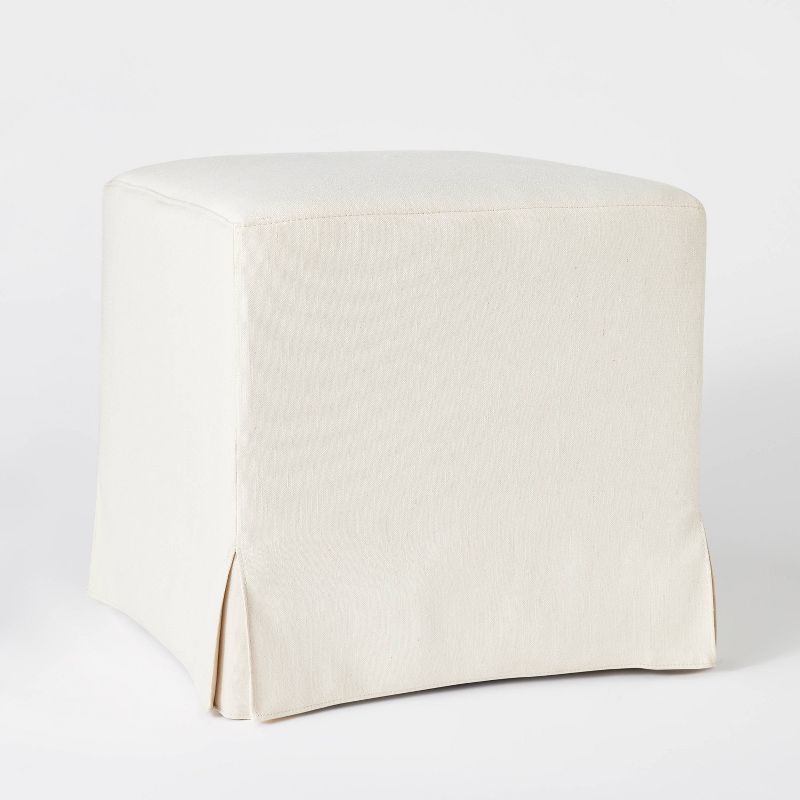Lynwood Slipcover Cube Ottoman - Threshold™ designed with Studio McGee, 1 of 8