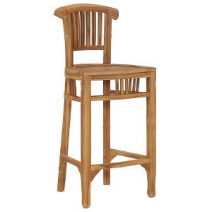 vidaXL Bar Stool Solid Teak Wood - 1 of 4