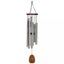 Woodstock Chimes Signature Collection, Woodstock Mindfulness Chime, Medium 28'' Silver Wind Chime WMCM