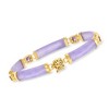 Ross-Simons 1.20 ct. t.w. Amethyst and Lavender Jade "Bless" Bracelet in 14kt Gold Over Sterling - 4 of 4