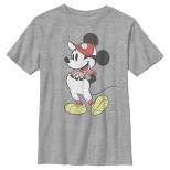 Disney Mickey Mouse Ladies Fashion Shirt, Classic Baseball Short Sleeve Tee  Black – S 