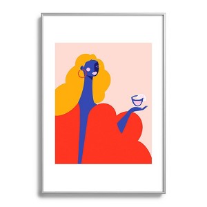 Maritza Lisa Happy Hour Metal Framed Art Print - Deny Desings - 1 of 3
