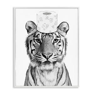 Stupell Industries Tiger Toilet Paper Bathroom, 16" x 20" - 1 of 4