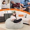FONTOI Bean Bag Chair for Adults, Foam Filled Furniture with Soft Removable Cover, Comfy Kids Sofa for Living Room Bedroom Dorm, Gray, 36"*22"*36" - 4 of 4