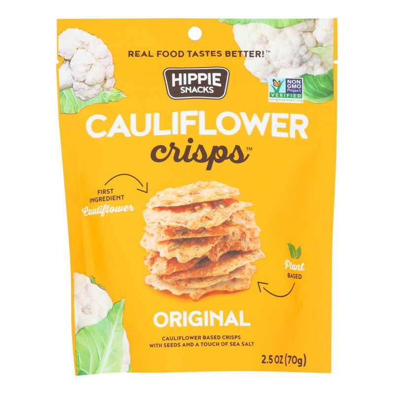 Hippie Snacks Original Cauliflower Crisps - Case of 8/2.5 oz, 2 of 6
