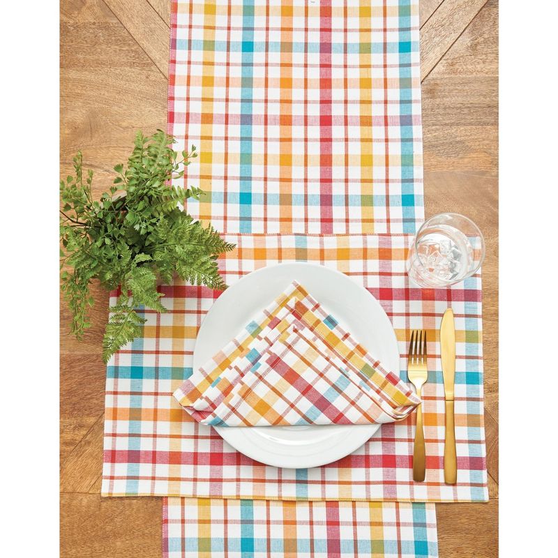 C&F Home Radley Plaid Woven Reversible Colorful Summertime Napkin Set of 6, 5 of 8
