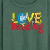 Women's - Dr. Seuss - The Cat In The Hat Book Cover Love Reading Lightweight French Terry Wide Neck Long Sleeve Shirt - 2 of 4