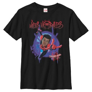 Boy's Husky Marvel Spider-Man: Into the Spider-Verse Miles Morales Splat - 1 of 3