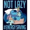 Men's Lilo & Stitch Not Lazy, Saving Energy T-Shirt - 2 of 4