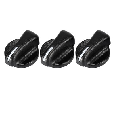 Unique Bargains A/C Heater Blower Fan Control Knob for Jeep Wrangler 1995-2005 for Dodge for Ram B-Van 1998-2003 Black 3Pcs