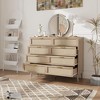 8 Drawer Rattan Dresser,Wooden Chest of Drawers with 5 Solid Wood Legs,Mid Century Modern Dresser for Closet with Handles for Bedroom, Living Room - 2 of 4