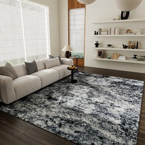 5x7 Washable Vintage Area Rug, Thin Distressed Non-Slip Carpet for Living Room Bedroom, Kitchen Dining Room Decor - 1 of 4