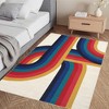 Modern Area Rug, Washable Abstract Accent Carpet with Non-Slip Backing, Soft Low Pile Throw Rug for Living Room Bedroom Office - 3 of 4