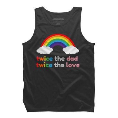 Adult Design By Humans Rainbow Twice The Dad & Love By Tank Top