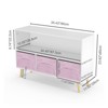 Toy Storage Organizer Bookshelf with Storage with 3 Collapsible Fabric Drawers and Pine Legs, Kids Bookcase and Top Shelf for Playroom Nursery - 4 of 4
