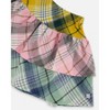 Deux par Deux Girl Two-Tiered Flannel Skirt Green Pink and Yellow - 4 of 4