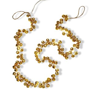 TAG Jingle Bells LED String Lights Decorative Gold Metal Bells for Indoor Christmas Decor 45in L x 1in W - 1 of 1
