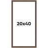 PosterPalooza | Panoramic Elegant Brown Picture Frame - UV Acrylic, Foam Board Backing, Hanging Hardware - 2 of 4