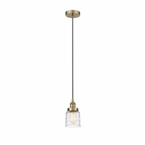 Bell - 1 Light Cord Hung Mini Pendant In Modern Style-9.5 Inches Tall and 5 Inches Wide - 1 of 1