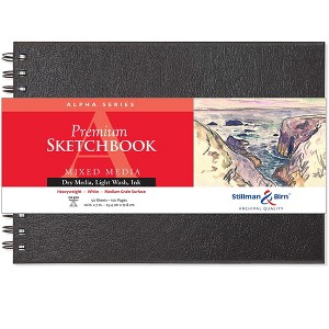 Stillman & Birn Alpha Series - Wirebound Sketchbook - Landscape 10 x 7 - 150gsm White Paper - 1 of 2