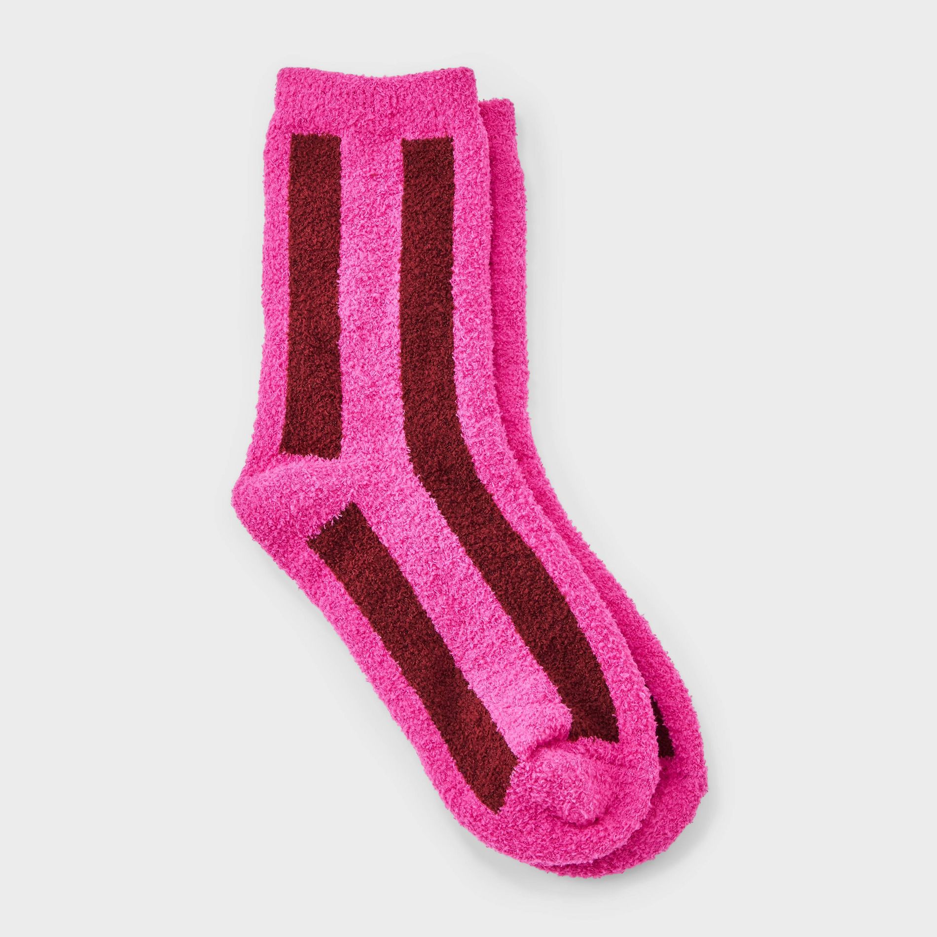 Girls' Cozy Socks Striped - art class™ Pink