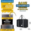 Hachikiko Foldable 25L Travel Duffel Tote, Waterproof Carry On Luggage for Frontier Airlines, Overnight Gym Bag,Black - 4 of 4