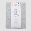 Honest Baby Organic Cotton Fitted Crib Sheet - Light Heather Gray - 4 of 4