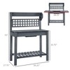 Aghana Digitals Fir Wood Garden Workstation with Sliding Top, Built-in Sink, Storage Shelves & - 4 of 4