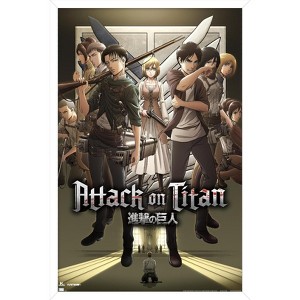 Trends International Attack on Titan: Season 3 - Group Framed Wall Poster Prints - 1 of 4