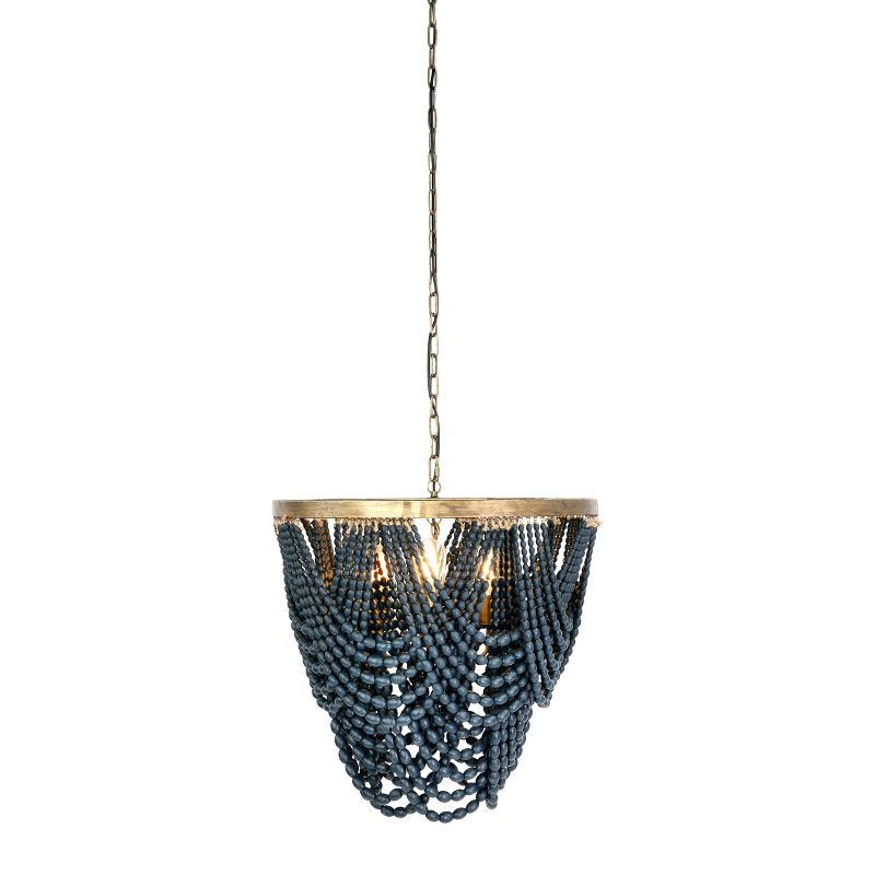 Storied Home Draped Wood Bead Chandelier, 4 of 9