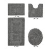 Lux Premium 100% Cotton Tufted Solid Reversible 4 Piece Bath Rug Set – Ultra-Soft, Water-Absorbent, Durable, Machine Washable Bathroom Rug - 2 of 4